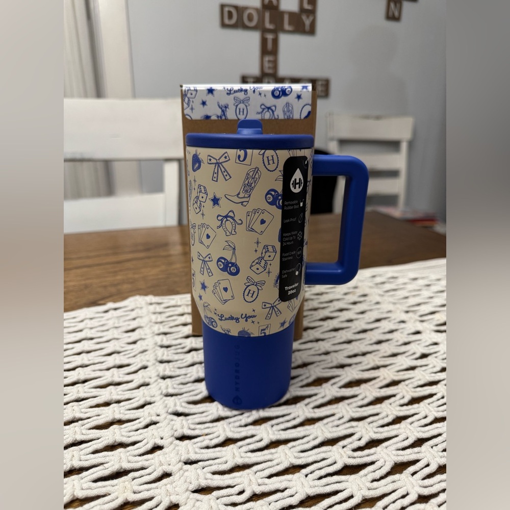 HydroJug Traveler Blue Western Charm 20oz